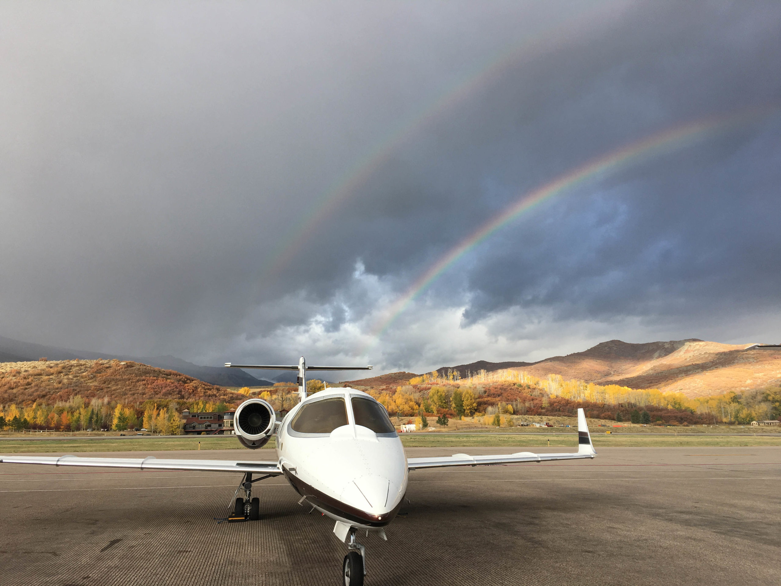 Leer Jet and Double Rainbow Pic